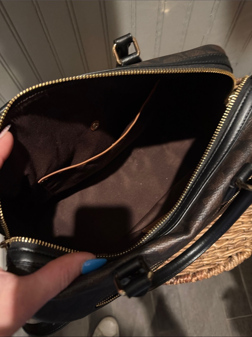 Coach Brown & Black Signature Messenger Bag - Picture 3 of 6